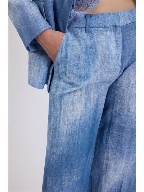 Denim print trousers ERMANNO FIRENZE | D48EP062EC0MF15600156